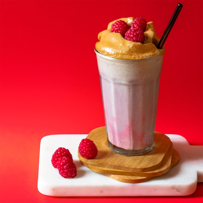 Raspberries Shake NotMilk Coffee